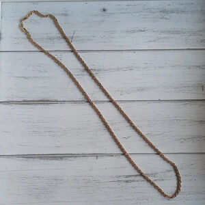 Vintage Goldtone Rope Necklace 30"